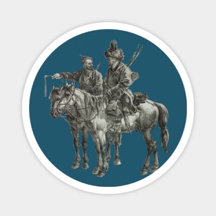 Steppe Nomads on Horseback Magnet